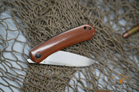 North Mountain Blade Jellyfish Hand Brushed M390 Steel Vintage Micarta