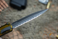 Heretic Ultem Cleric II OTF MagnaCut Black DLC Double Serrated Edge Dagger Blade,  - H020-6C-ULTEM
