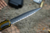 Heretic Ultem Cleric II OTF MagnaCut Black DLC Double Serrated Edge Dagger Blade,  - H020-6C-ULTEM