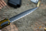 Heretic Ultem Cleric II OTF MagnaCut Black DLC Double Serrated Edge Dagger Blade,  - H020-6C-ULTEM