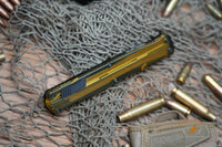 Heretic Ultem Cleric II OTF MagnaCut Black DLC Double Serrated Edge Dagger Blade,  - H020-6C-ULTEM