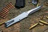 Heretic Manticore-X Gray Handle with Two-Tone Black MagnaCut Recurve OTF Auto H033-10A-GRAY