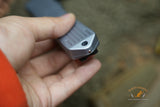 Heretic Manticore-X Gray Handle with Two-Tone Black MagnaCut Recurve OTF Auto H033-10A-GRAY