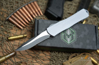 Heretic Manticore-X Gray Handle with Two-Tone Black MagnaCut Recurve OTF Auto H033-10A-GRAY