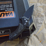 X5 Manual Flipper: 4.0" Spear Point Blade - Black Cerakote Finish, Matte Black Aluminum Frame & G-Mascus Black G10 Inserts