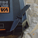 Deka Manual Folder: 3.25" Clip Point Blade - Black Cerakote Finish, Black Polymer Frame