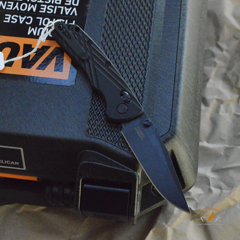 Deka Manual Folder: 3.25" Clip Point Blade - Black Cerakote Finish, Black Polymer Frame