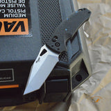 SIG K320 Manual Folder (Collector Series): 3.5" Tanto Blade - Tumbled Finish, Black Carbon Fiber Frame