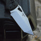 SIG K320 Manual Folder (Collector Series): 3.5" Tanto Blade - Tumbled Finish, Black Carbon Fiber Frame