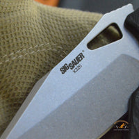 SIG K320 Manual Folder (Collector Series): 3.5" Tanto Blade - Tumbled Finish, Black Carbon Fiber Frame