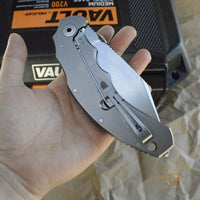 Bastinelli Creations Compact Dragotac Frame Lock 3.75" Wharncliffe D2 Blade, Milled Black G10 Handle
