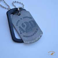 A2D Titanium dog tag Sharp