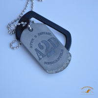 A2D Titanium dog tag Sharp