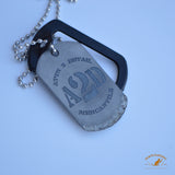 A2D Titanium dog tag Sharp
