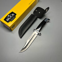 Buck 119BKS Special Hunting Knife 6" Blade, Black Phenolic Handles, Black Leather Sheath - 9207