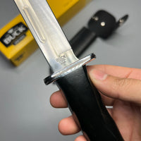 Buck 119BKS Special Hunting Knife 6" Blade, Black Phenolic Handles, Black Leather Sheath - 9207
