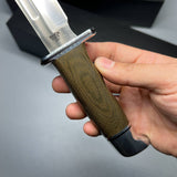 Buck 119 Special Pro Hunting Fixed Blade Knife 6" S35VN Plain Blade, Green Canvas Micarta Handle, Leather Sheath (0119GRS1) - 13105