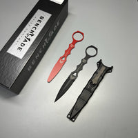Benchmade 176BK-COMBO SOCP Dagger 3.22" Black Blade with Trainer, Black Sheath