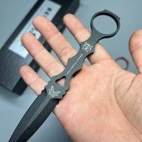 Benchmade 176BK-COMBO SOCP Dagger 3.22" Black Blade with Trainer, Black Sheath