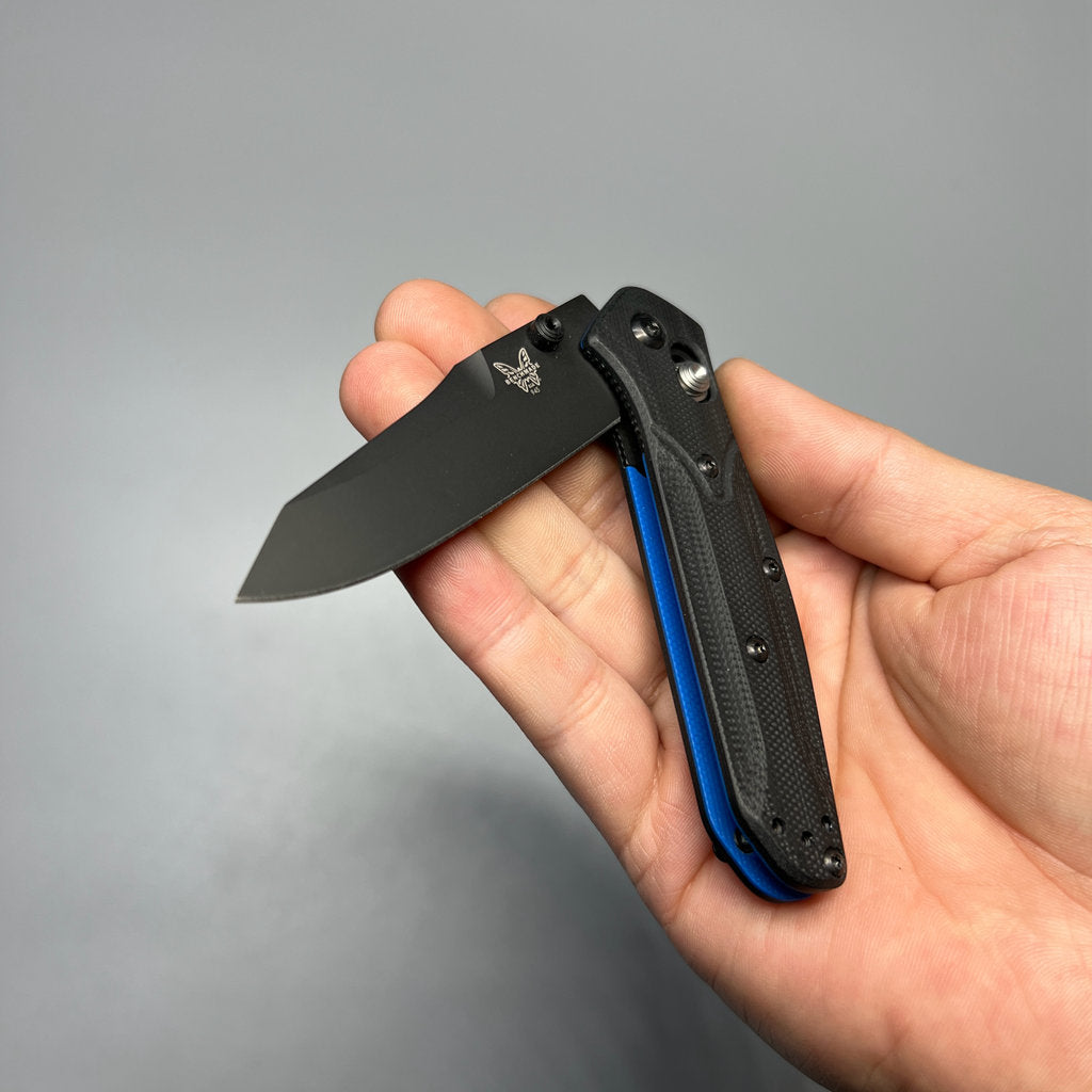 Benchmade Mini Osborne Folding Knife 2.92" S30V Black Plain Blade, Black G10 Handles - 945BK-1