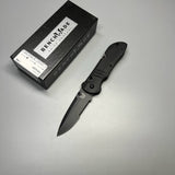 Benchmade Tactical Triage Rescue Folding Knife 3.48" S30V Black Combo Blade, Black G10 Handles, Safety Cutter, Glass Breaker - 917SBK