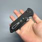 Benchmade Triage Rescue Folding Knife 3.5" Black Combo Blunt Tip Blade, Black G10 Handles, Safety Cutter, Glass Breaker - 916SBK