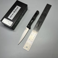 Benchmade 417 Fact Folding Knife 3.95" S30V Satin Plain Blade, Black Aluminum Handles