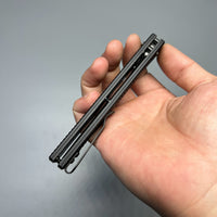Benchmade 417 Fact Folding Knife 3.95" S30V Satin Plain Blade, Black Aluminum Handles