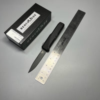 Benchmade 4600DLC Phaeton AUTO OTF Knife 3.45" Black S30V Drop Point Blade, Black Aluminum Handles