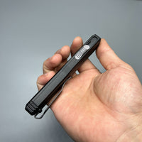 Benchmade 4600DLC Phaeton AUTO OTF Knife 3.45" Black S30V Drop Point Blade, Black Aluminum Handles