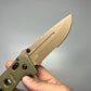 Benchmade 275SFE-2 Shane Sibert Adamas Folding Knife 3.78" CruWear Flat Dark Earth Combo Blade, OD Green G10 Handles, Ballistic Nylon Sheath