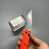 Benchmade Hunt Taggedout AXIS Folding Knife 3.5" CPM-154 Stonewashed Clip Point Blade, Orange Grivory Handles - 15535