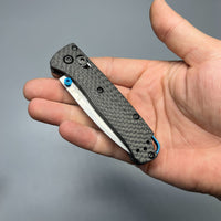 Benchmade Mini Bugout AXIS Folding Knife 2.82" S90V Satin Plain Blade, Carbon Fiber Handles - 533-3