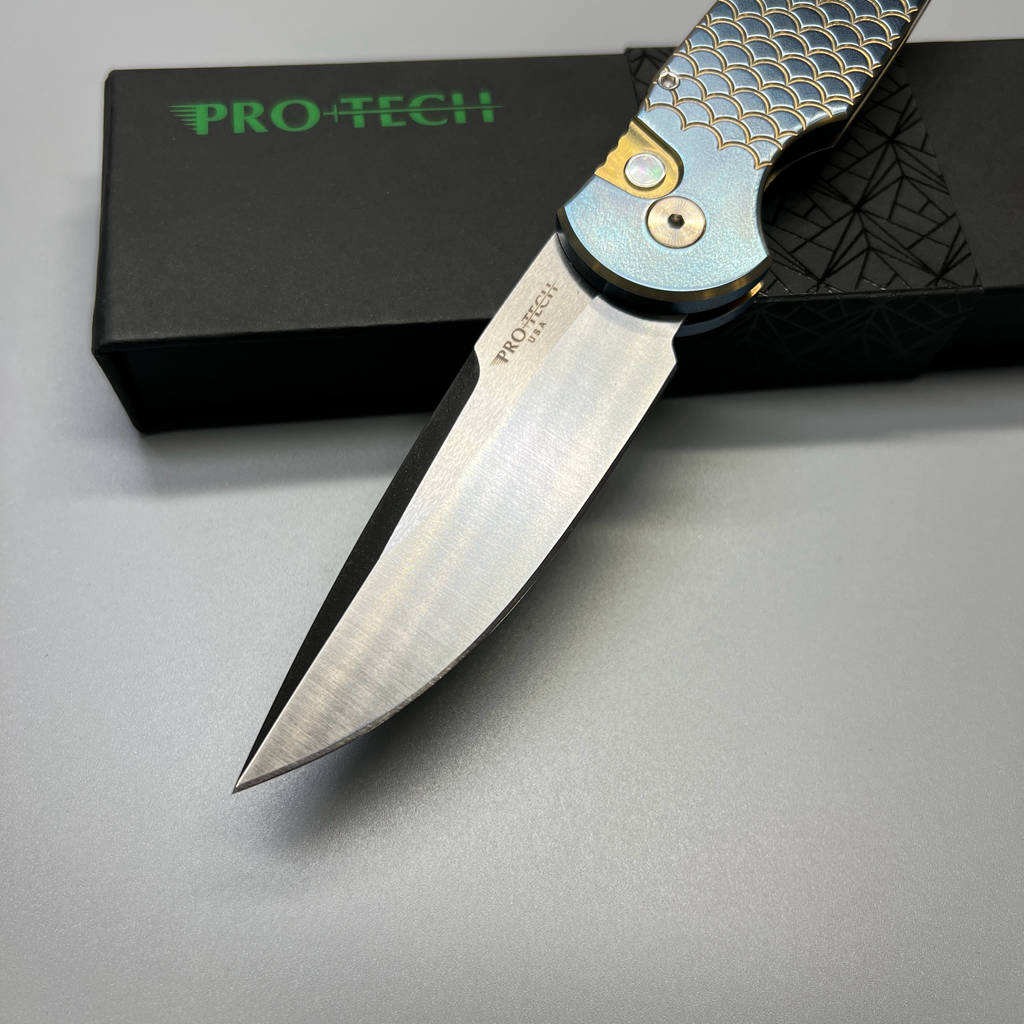 Pro-Tech TR-3 Custom Automatic Knife Titanium TR-3.007 ...