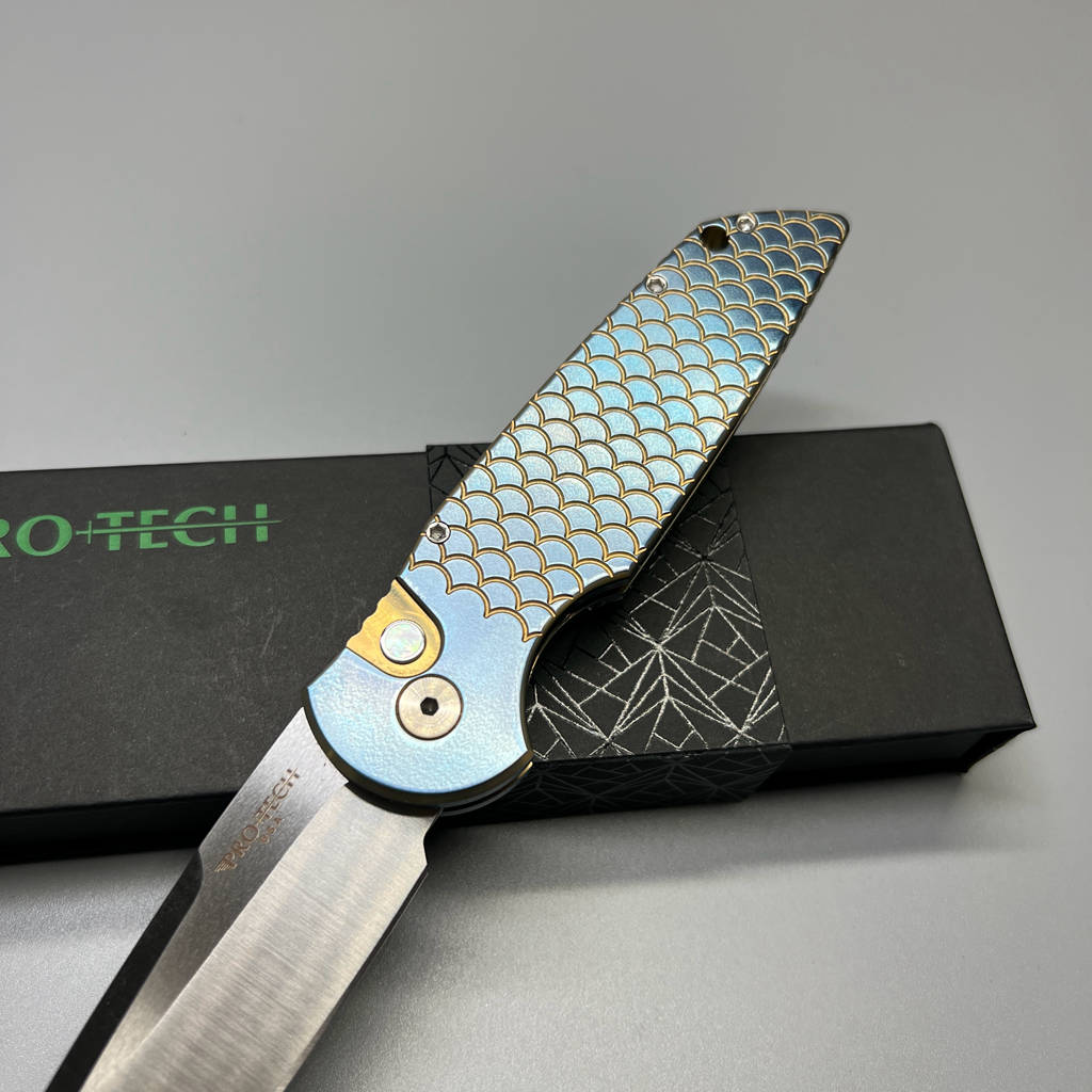 Pro-Tech TR-3 Custom Automatic Knife Titanium TR-3.007 ...