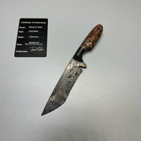 Daniel's Handmade Custom Recurve Knife Hand Forged Damascus