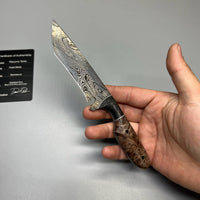 Daniel's Handmade Custom Recurve Knife Hand Forged Damascus