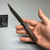 Daniel's Handmade Custom Recurve Knife Hand Forged Damascus