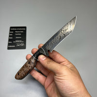 Daniel's Handmade Custom Recurve Knife Hand Forged Damascus