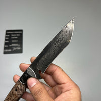 Daniel's Handmade Custom Recurve Knife Hand Forged Damascus