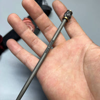 Bastinelli Creations Titanium Short Chopstick Spike, 5.95" Overall, 2 Saints Tactical Bronze Handle