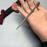 Bastinelli Creations Titanium Short Chopstick Spike, 5.95" Overall, 2 Saints Tactical Bronze Handle