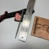 Bastinelli Creations Titanium Short Chopstick Spike, 5.95" Overall, 2 Saints Tactical Bronze Handle
