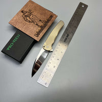 Pro-Tech Custom Malibu Plunge Lock Knife Bronze Aluminum