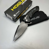 Hogue X5 Flipper 4" Black CPM-154 Spear Point Blade, Black Aluminum Handles 34559