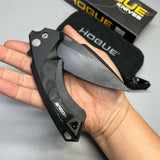 Hogue X5 Flipper 4" Black CPM-154 Spear Point Blade, Black Aluminum Handles 34559