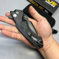 Hogue X5 Flipper 4" Black CPM-154 Spear Point Blade, Black Aluminum Handles 34559