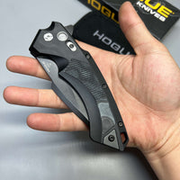Hogue X5 Flipper 4" Black CPM-154 Spear Point Blade, Black Aluminum Handles 34559