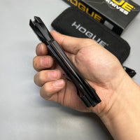 Hogue X5 Flipper 4" Black CPM-154 Spear Point Blade, Black Aluminum Handles 34559