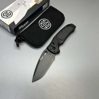 SIG Sauer by Hogue K320 AXG Pro ABLE Lock Folding Knife 3.5" S30V Black Cerakote  Aluminum Handles Black G10 36374
